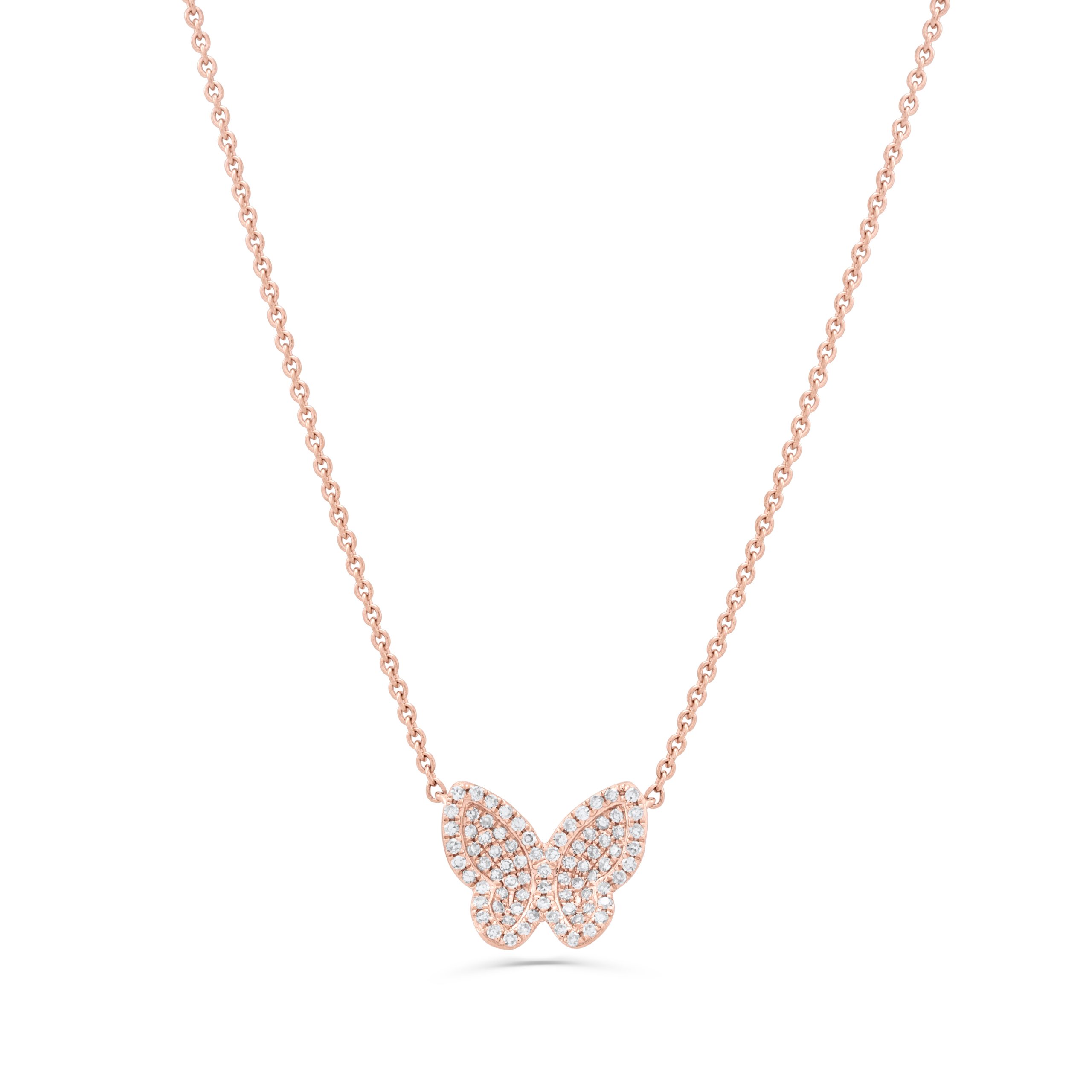 Diamond Butterfly Pendant